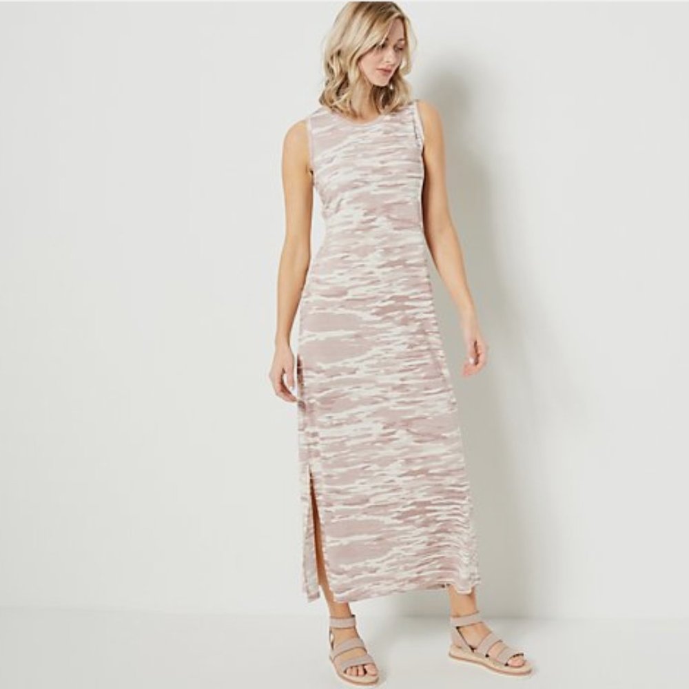 Zuda Z-Cool Sleeveless Maxi Dress Mushroom Camo Small